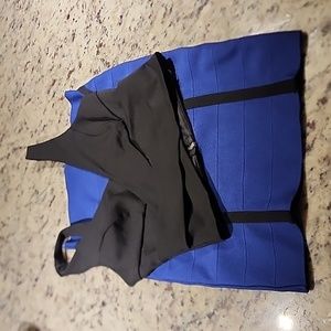 Guess Los Angeles Matching Set Bodycon Skirt and Corset Top Sapphire Blue
